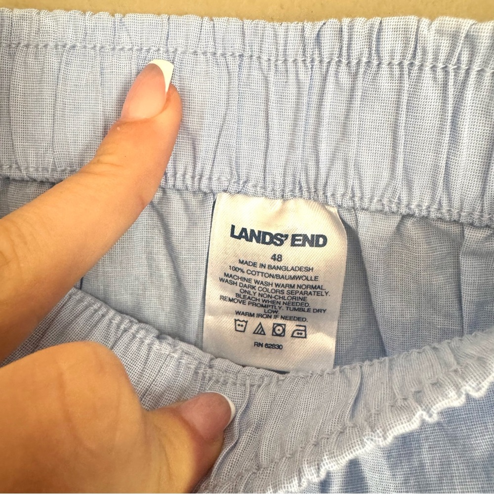 Lands’ End MENS Cotton Lightweight Pajama Shorts Blue Size 48 - Picture 5 of 6